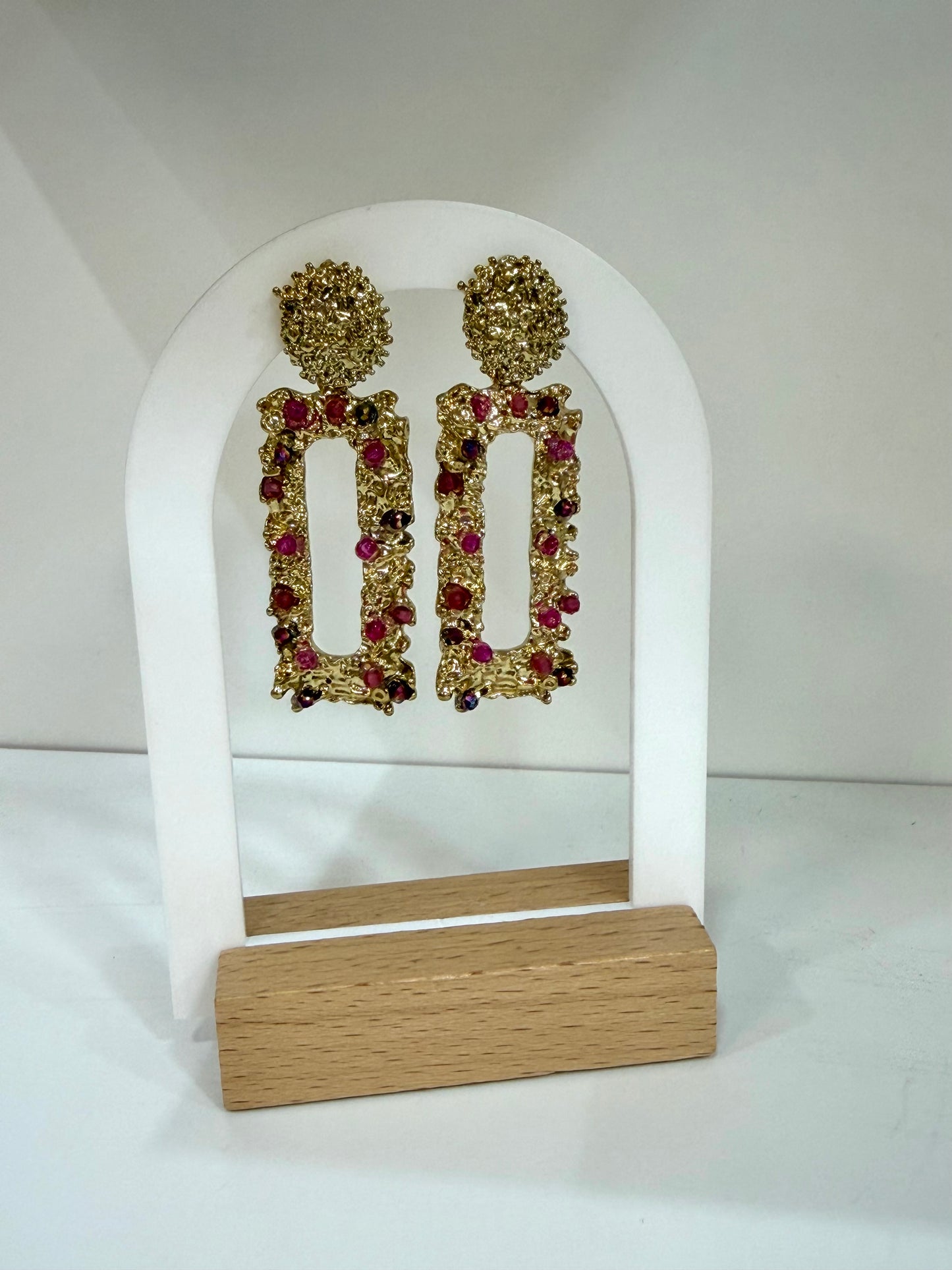 Pendientes pan de oro