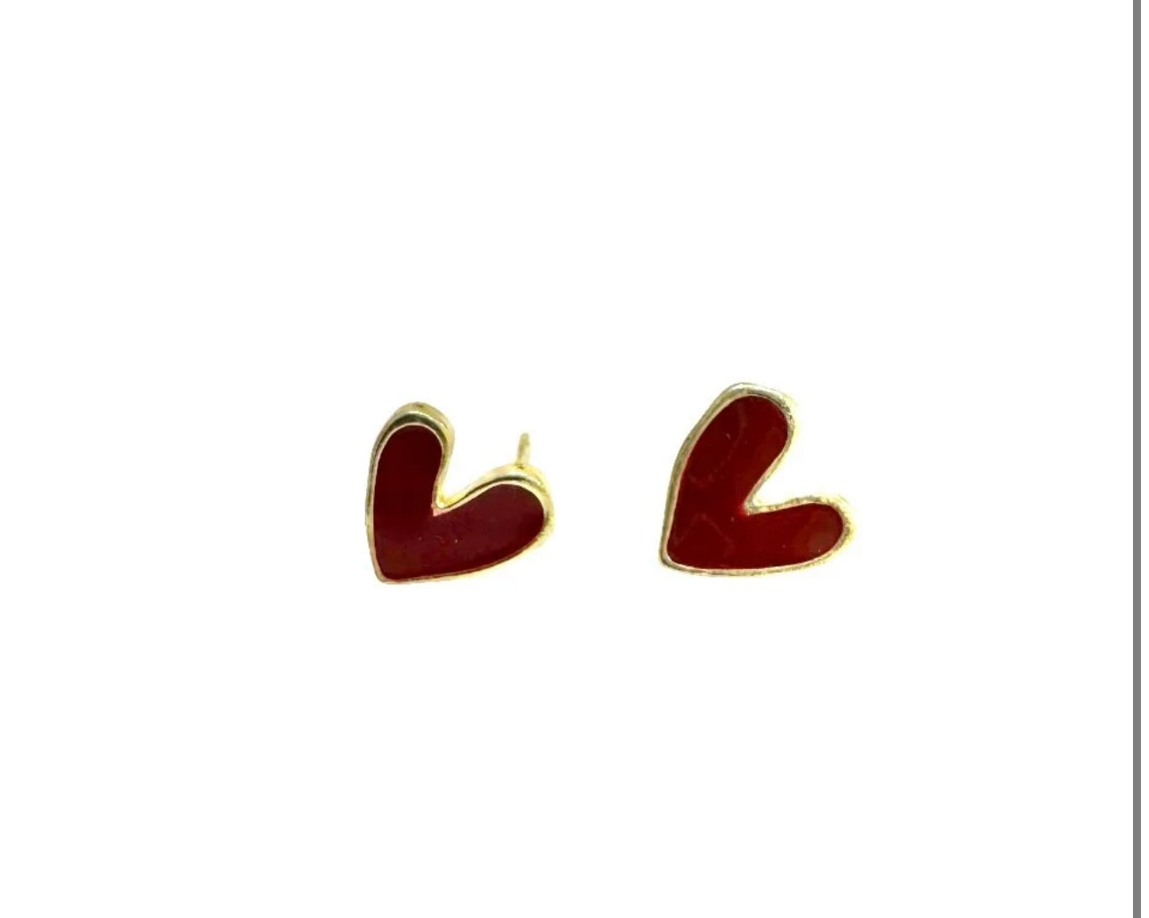 Pendientes corazón rojo