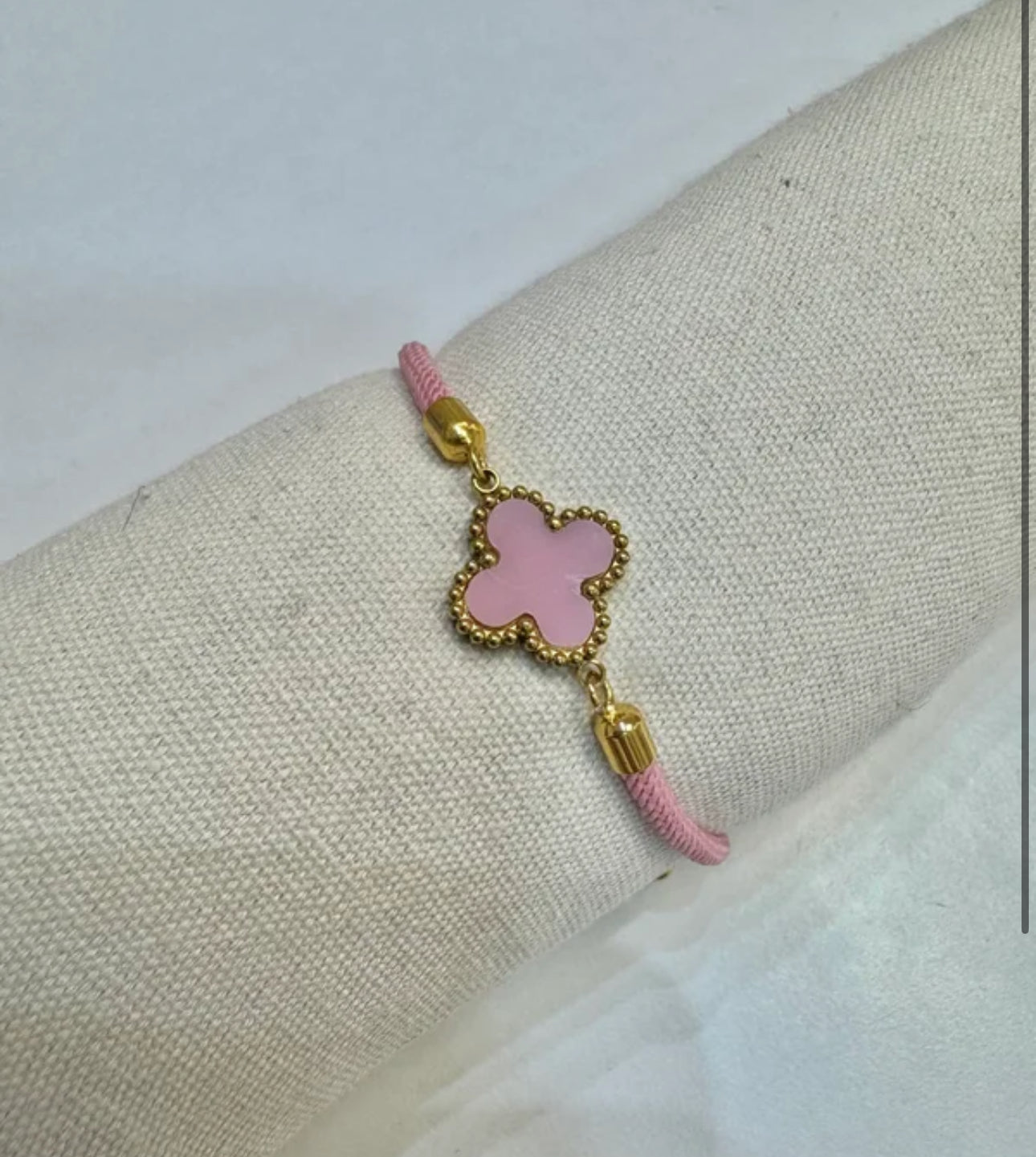 PULSERA estilo van CUERDA ROSA