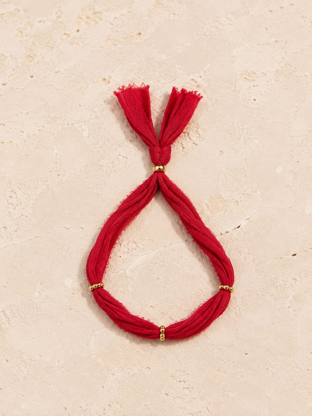 Pulsera Rubí seda natural