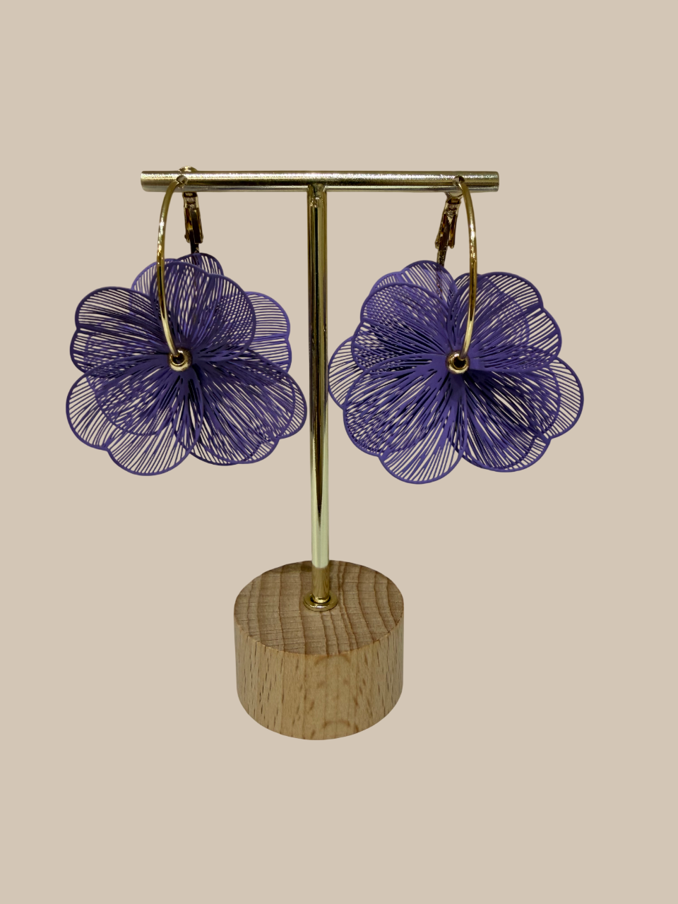 Pendientes Flor Lila