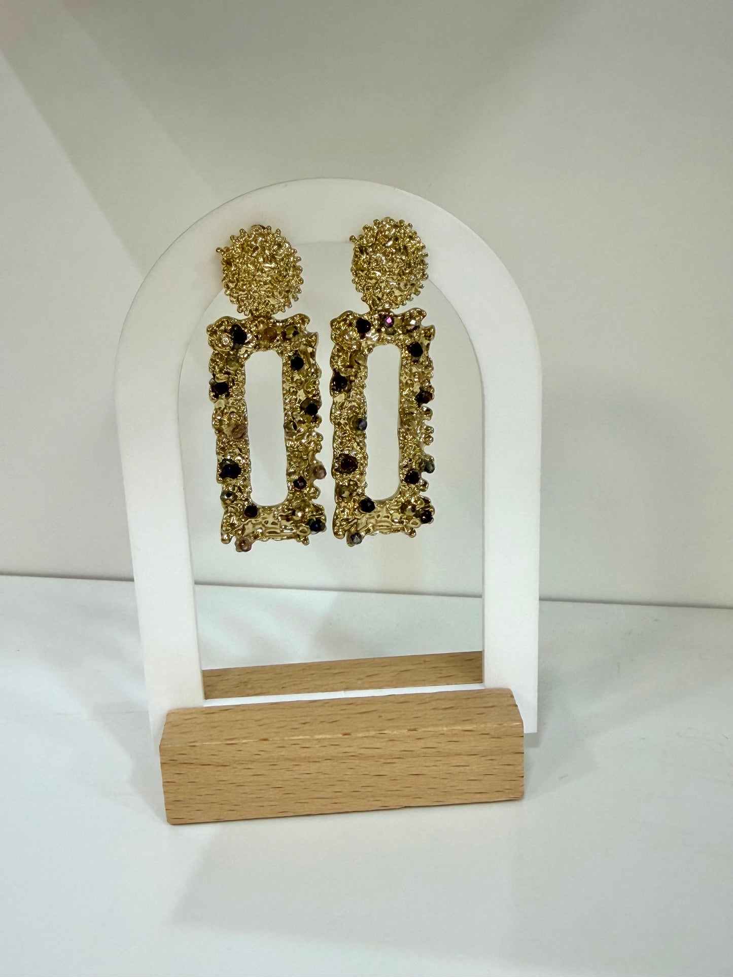 Pendientes pan de oro