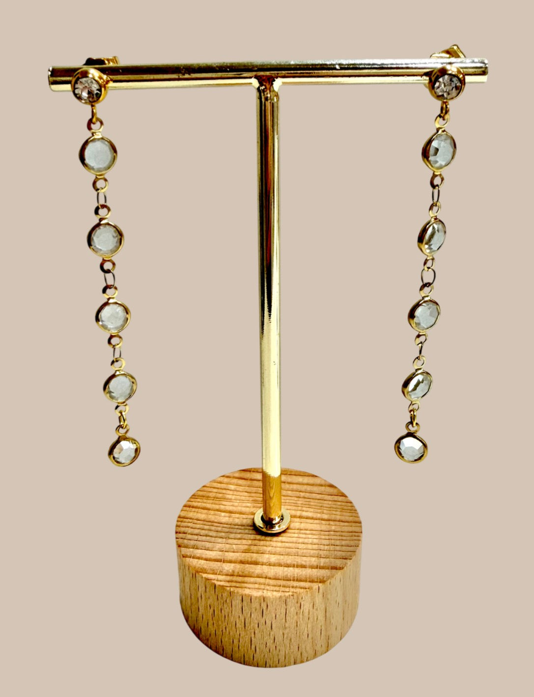 Pendientes Luz de cristal white