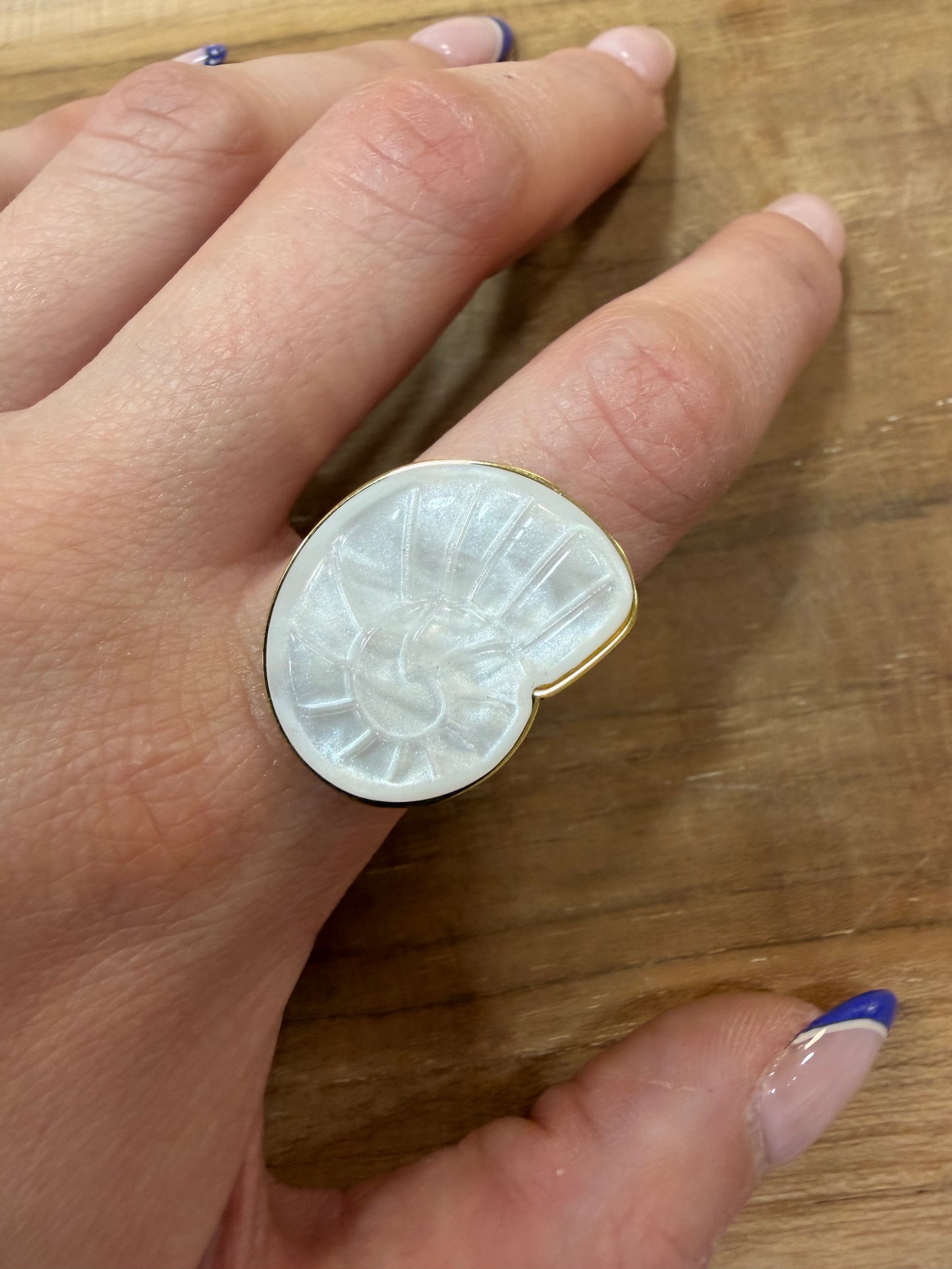 Anillo caracola Nácar