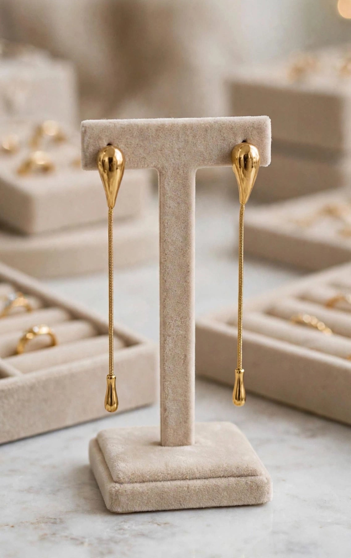 Pendientes gota largos