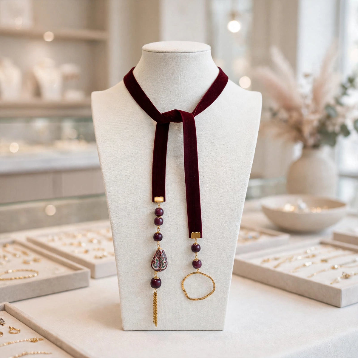 Collar con semillas tibetanas