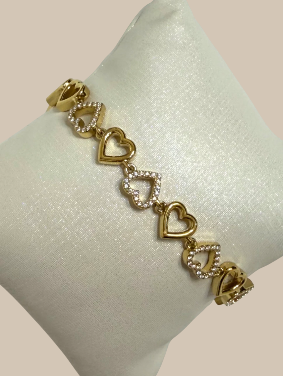 Pulsera combi corazones