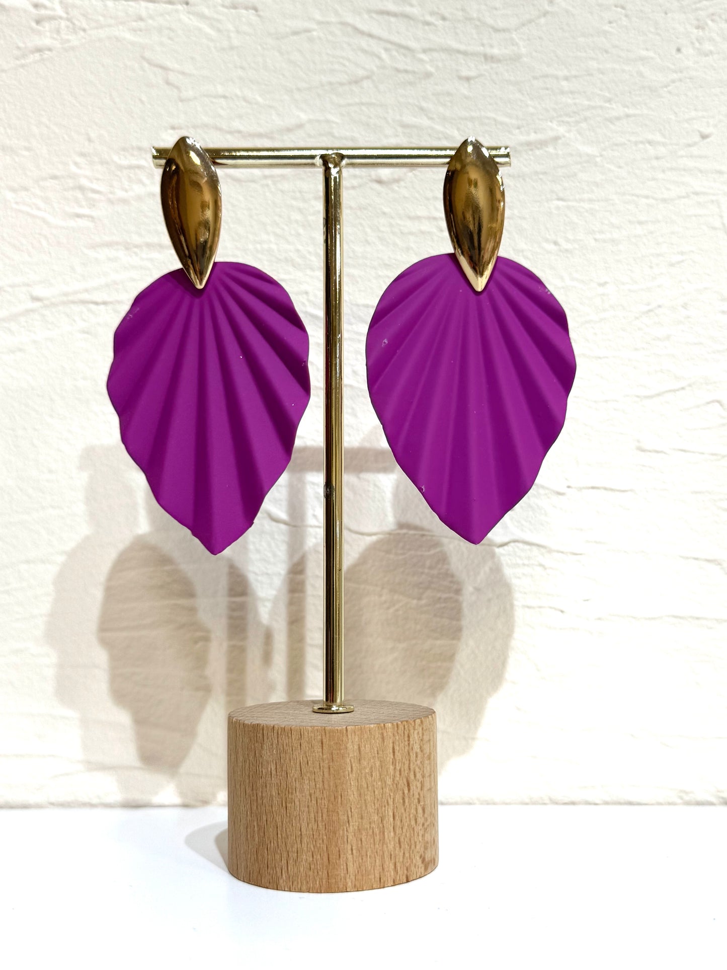 Pendientes flor lila