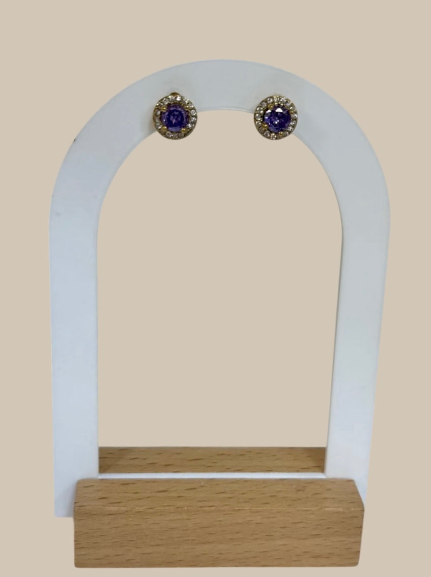 Pendientes malva
