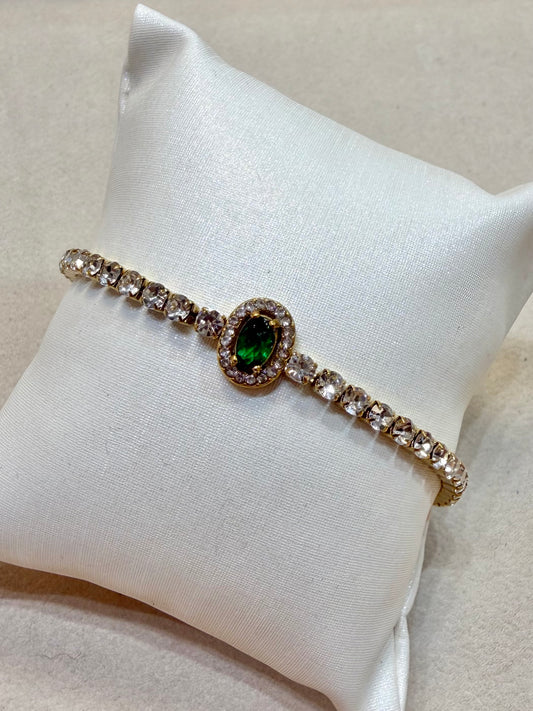 Pulsera cristal verde