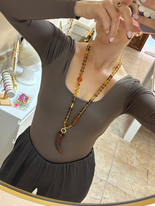 Collar cuerno Ámbar