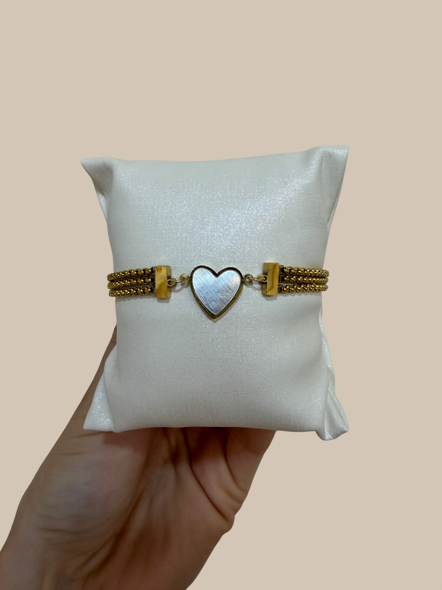 Pulsera Corazón Nácar