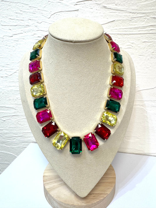 Collar cristales acero