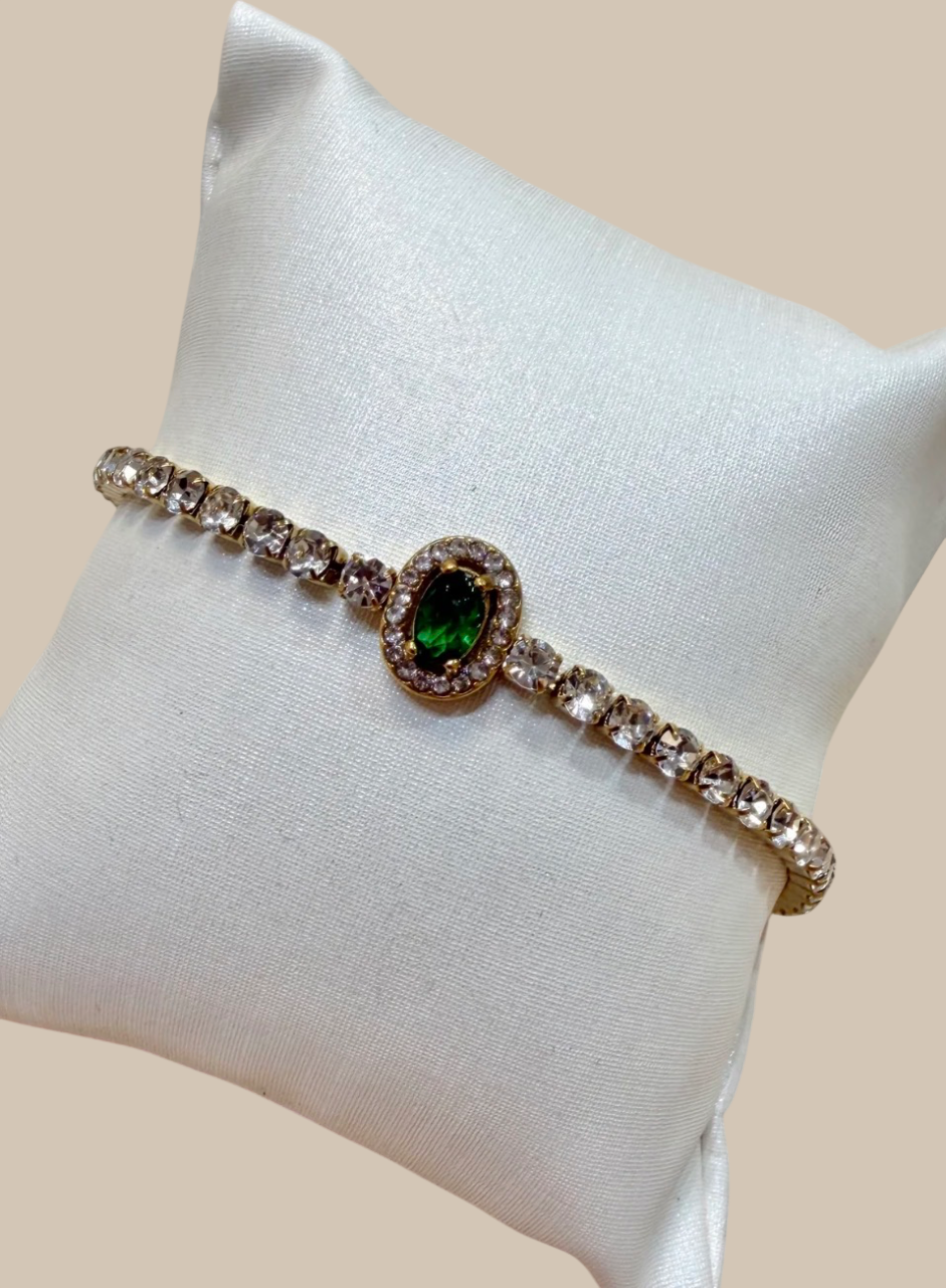 Pulsera cristal verde