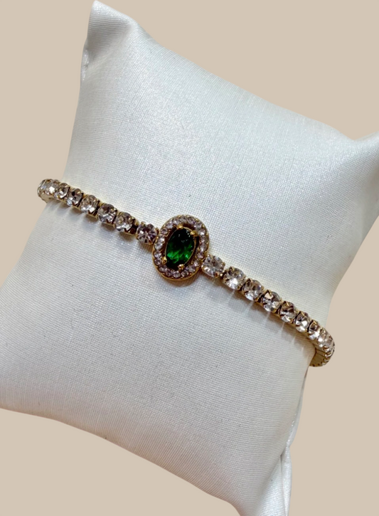 Pulsera cristal verde