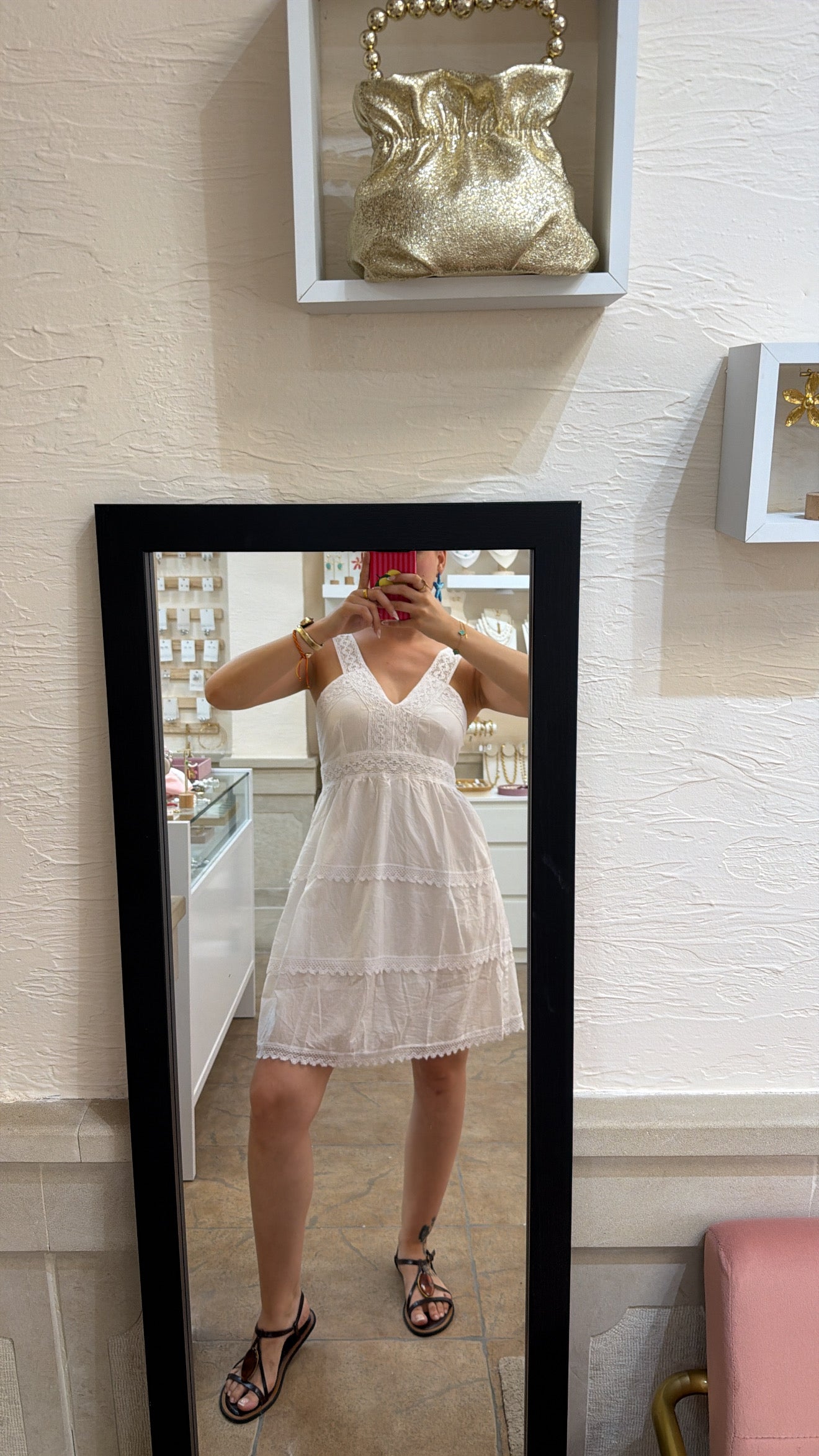 Vestido corto blanco