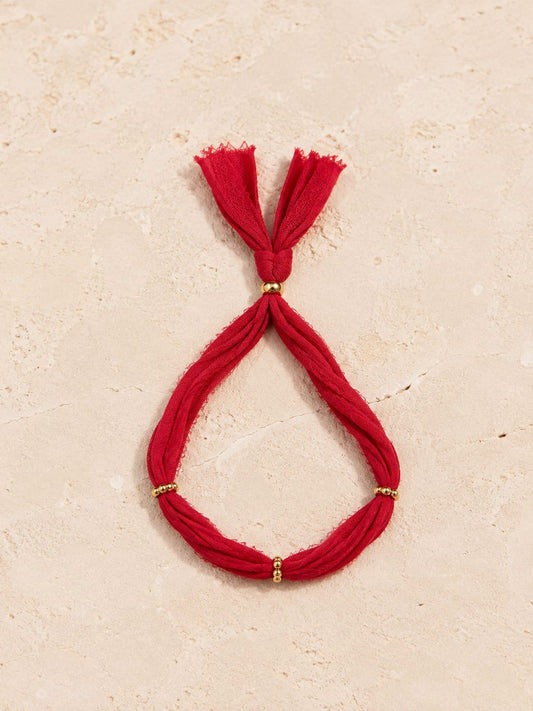 Pulsera Rubí seda natural