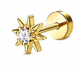 Piercing Estrella con detalle piedra