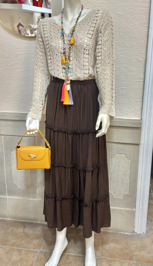 Falda Santorini marrón