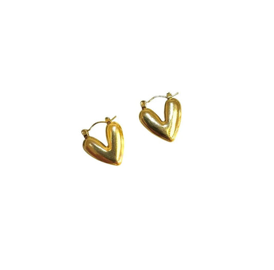 Pendientes corazón colgantes