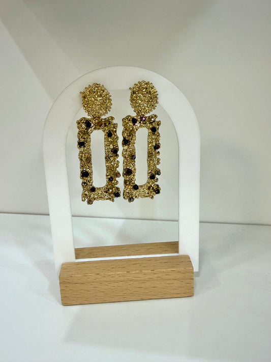 Pendientes pan de oro