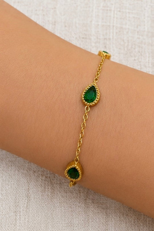 Pulsera lágrimas verdes