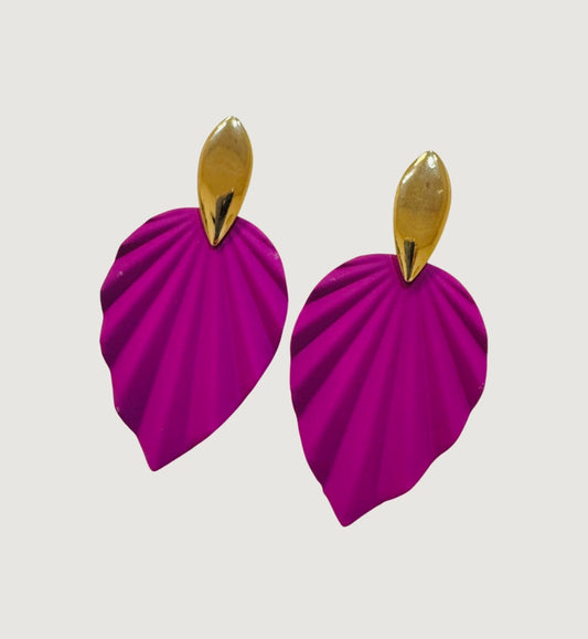 Pendientes hoja lila