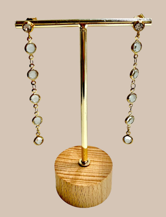 Pendientes Luz de cristal white
