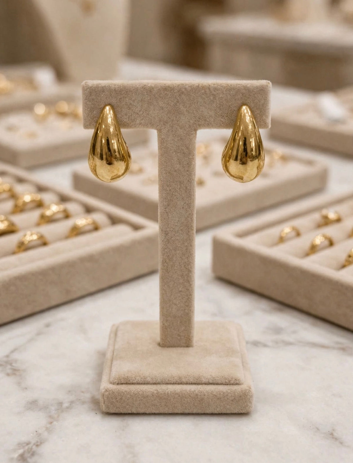 Pendientes gota grande