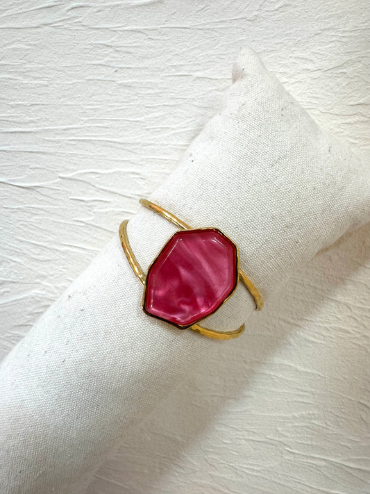 Brazalete piedra rosa