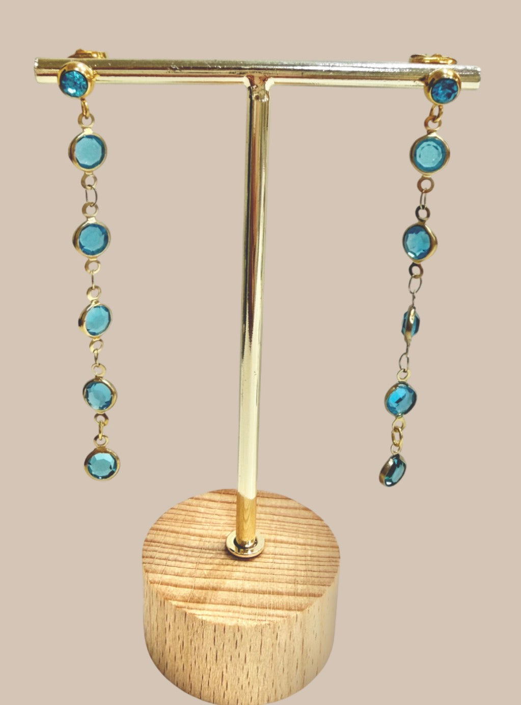 Pendientes Luz de cristal blue