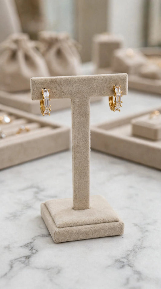 Aros con detalle piedras